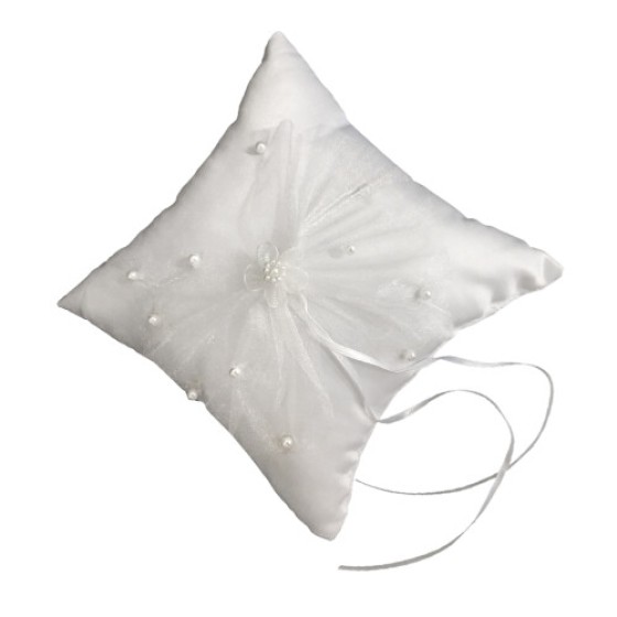 2 Pieces Bridal Pillow with Flowers and Beads